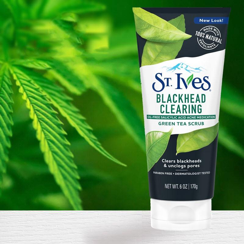 Tẩy tế bào chết giảm mụn sưng đỏ St.Ives Green Tea Scrub