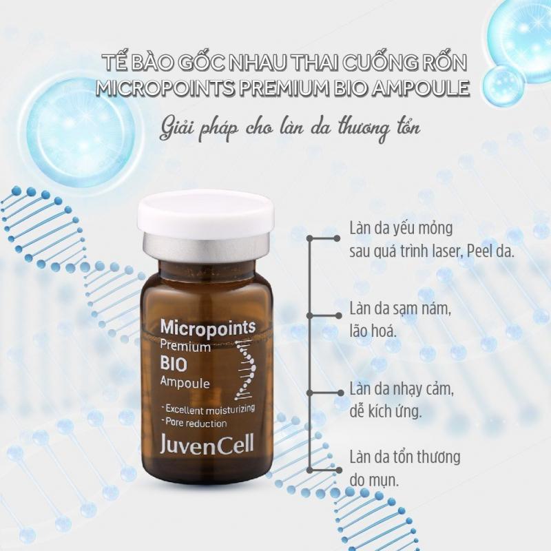 Tế bào gốc nhau thai cuống rốn hỗ trợ phục hồi và tái tạo làn da Micropoints Premium BIO Ampoule Juvencell