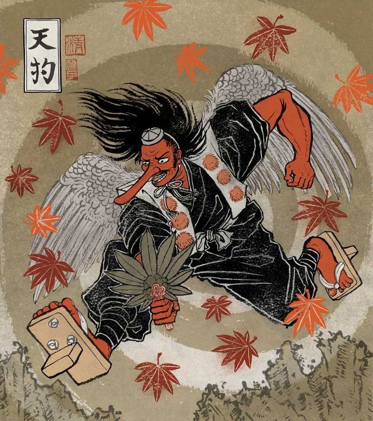 Hình dáng của Tengu.