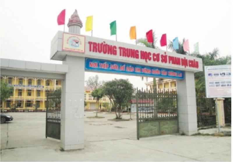 Quang cảnh trường THCS Phan Bội Châu.