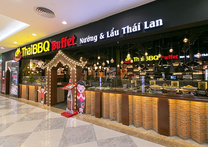 Thai BBQ buffet located in Vincom Mega Mall is mainly grilled buffet and hot pot