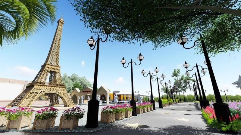 Ngắm tháp Eiffel tại Sông Thương Garden