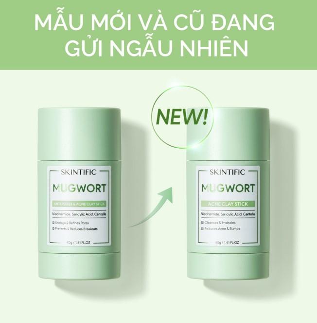 Thanh lăn mặt nạ đất sét ngải cứu Skintific Acne Clay Stick