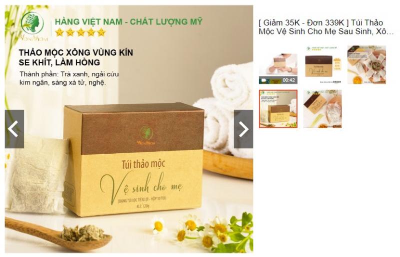 Thảo mộc vệ sinh cho mẹ sau sinh Wonmom