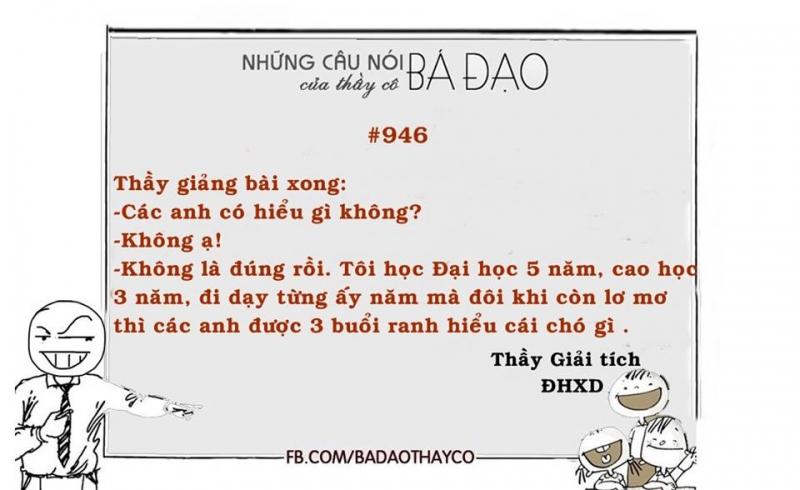 Câu nói bá đạo của thầy cô