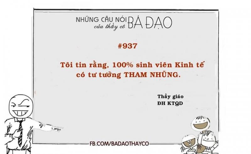 Câu nói bá đạo của thầy cô