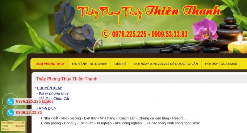 Website chia sẻ kiến thức phong thủy của thầy phong thủy Thiên Thanh