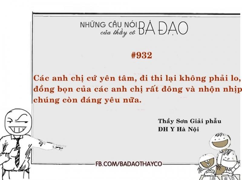 Câu nói bá đạo của thầy cô