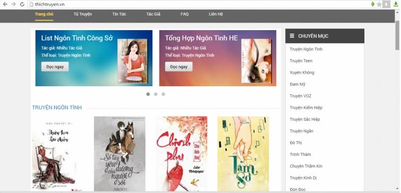 Trang web đọc truyện online được yêu thích nhất tại Việt Nam