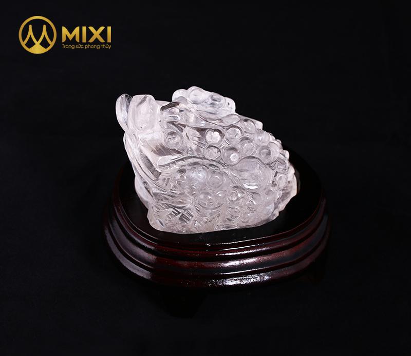 Thiềm Thừ (Cóc ngậm tiền) thạch anh trắng – Linh vật mang may mắn tài lộc