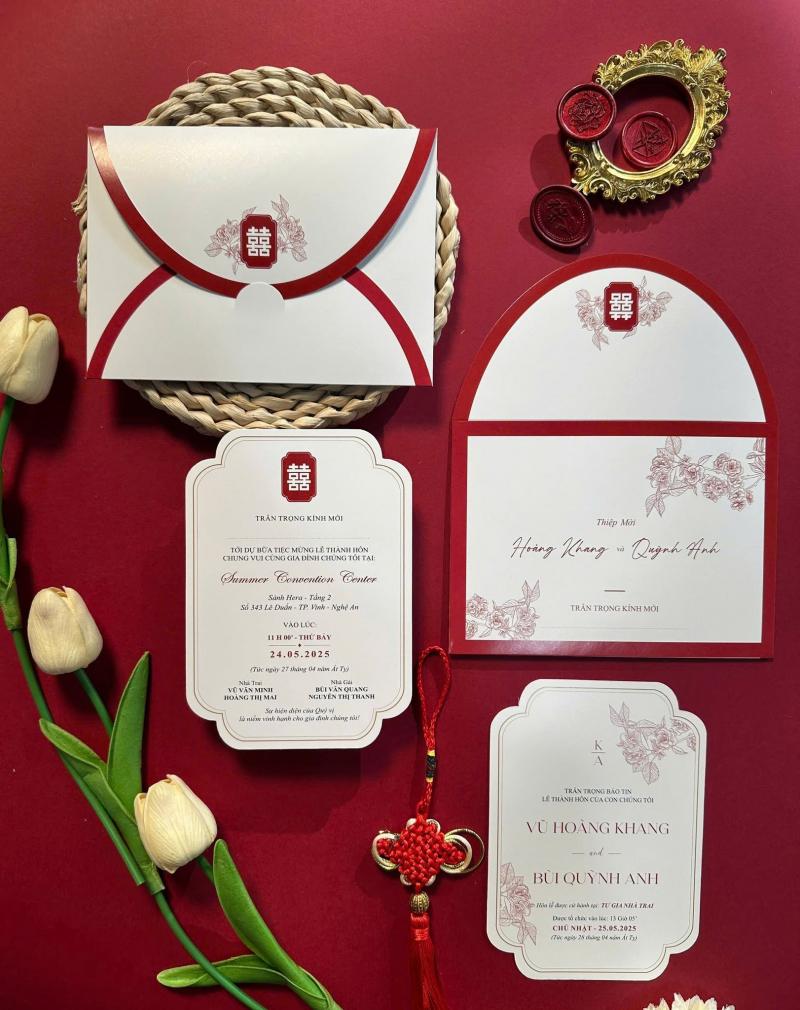 Thiệp cưới Xanh - Xanh Wedding Invitation