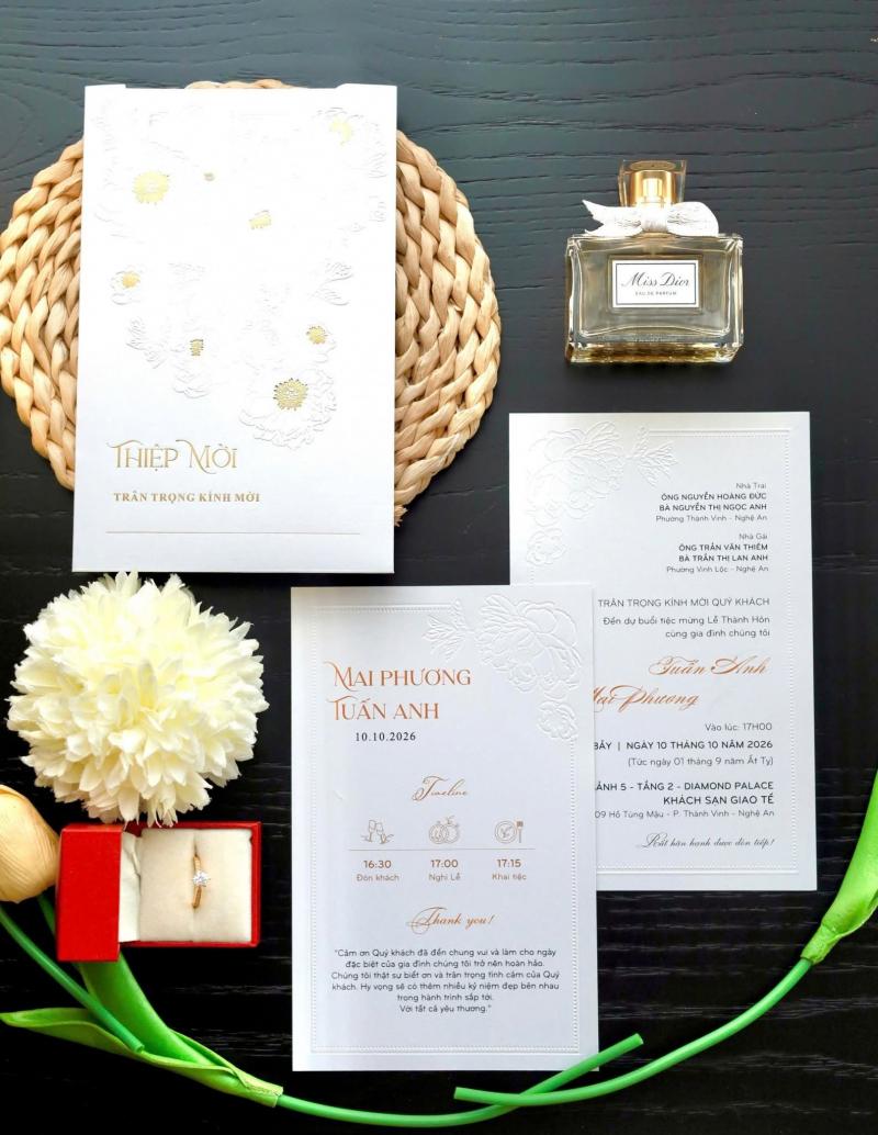 Thiệp cưới Xanh - Xanh Wedding Invitation