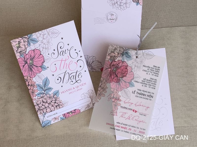 Thiệp cưới Xanh - Xanh Wedding Invitation