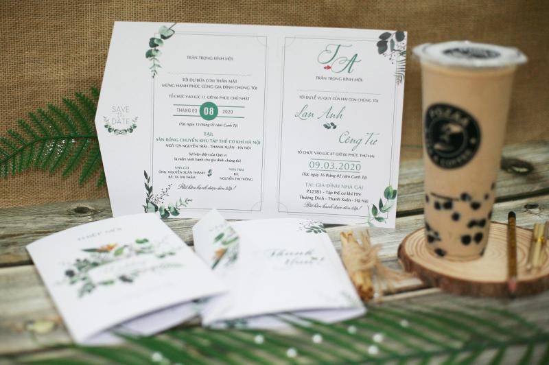 Thiệp cưới Xanh - Xanh Wedding Invitation