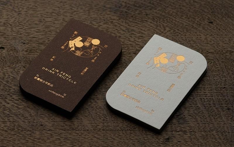 Mẫu name card ép kim cao cấp bo góc giọt nước của Khải Nguyên