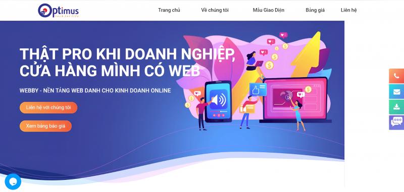 Trang chủ của Thiết Kế Web Và Phần Mềm An Giang