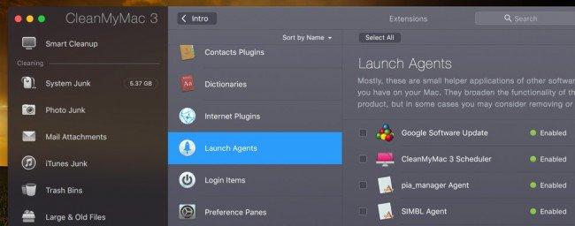 Launch Agents trên CleanMyMac 3