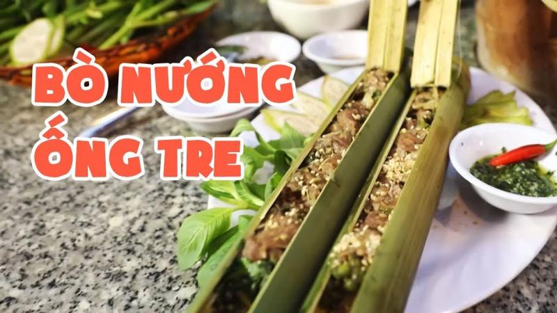 Bò nướng ống tre