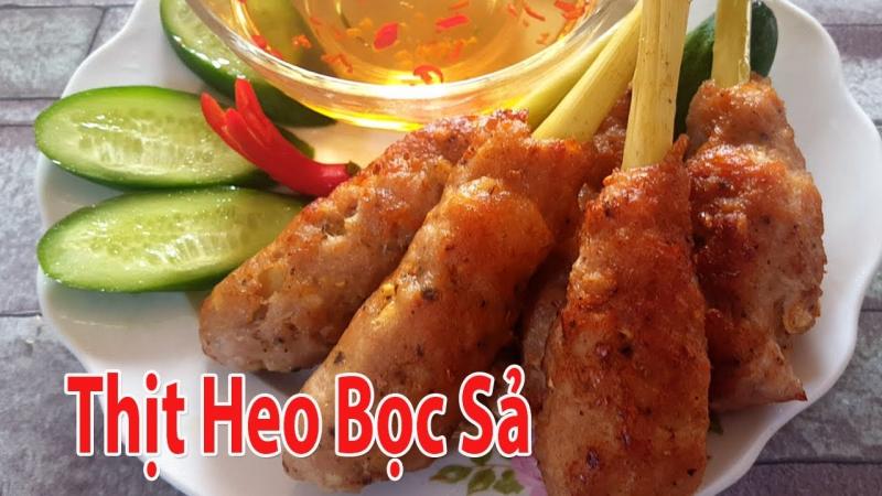 Thịt heo bọc sả chiên giòn