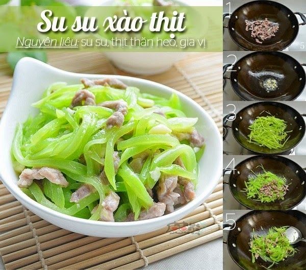 Thịt lợn xào su su