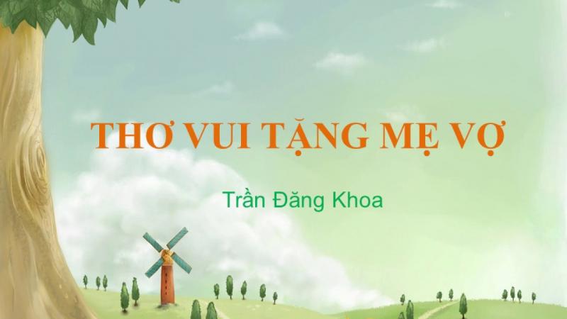 Thơ vui tặng mẹ vợ