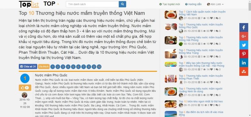 Đây chính là những thương hiệu nước mắm truyền thống, thông tin trong bài cũng phải chính xác