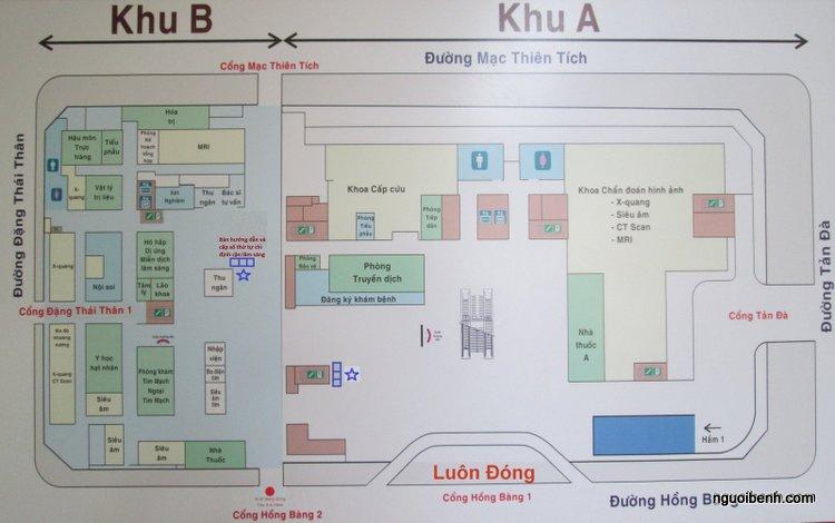 Sơ đồ Bệnh viện Đại học Y Dược TP. Hồ Chí Minh