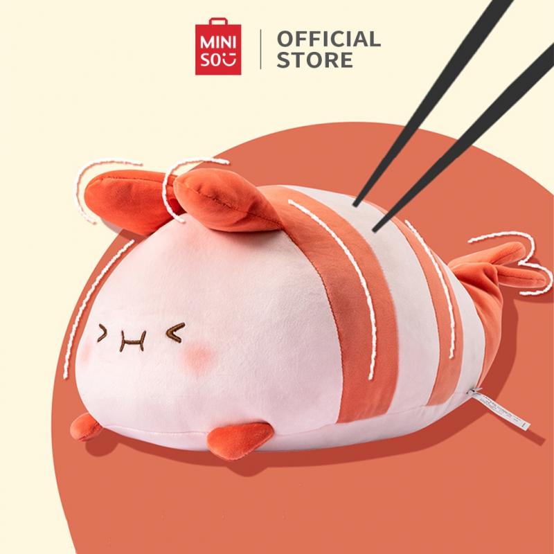 Thú bông Miniso ôm dáng nằm ngộ nghĩnh, mềm mại dễ thương hình con tôm