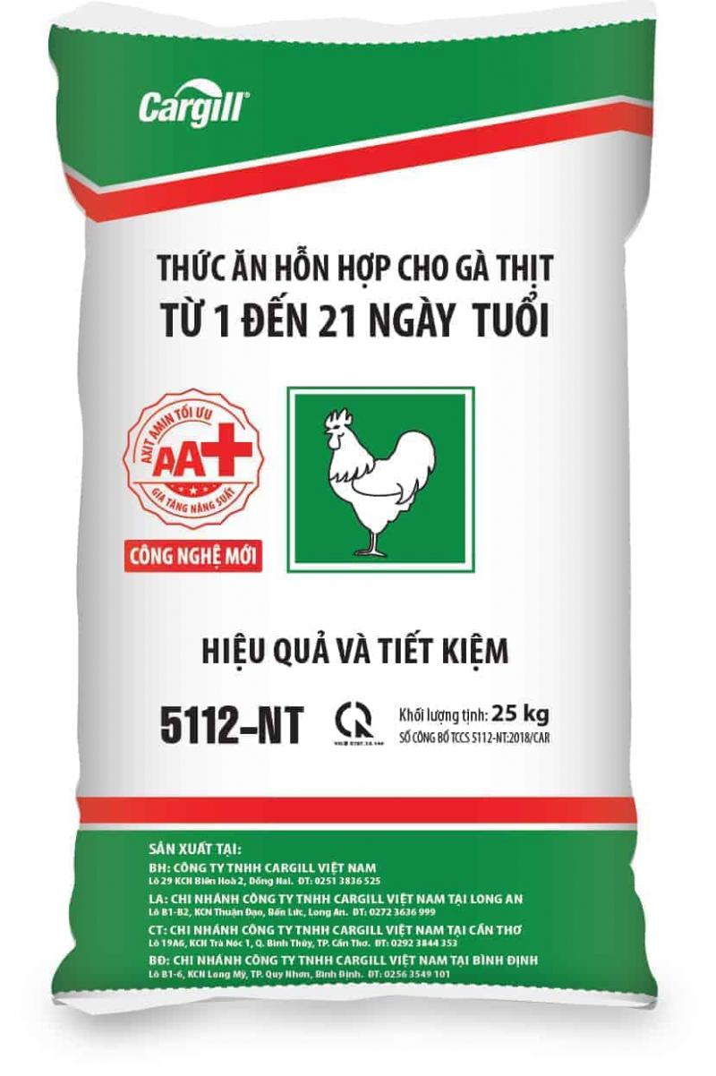 Thức ăn cho gà Cargill từ 1 - 21 ngày tuổi