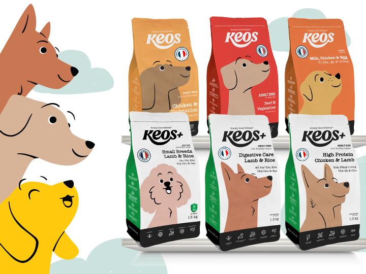 Thức ăn hạt cho mèo Keos