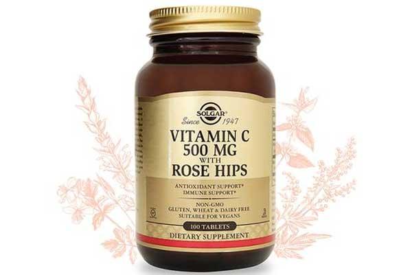 Viên uống Solgar Vitamin C 500mg With Rose Hips