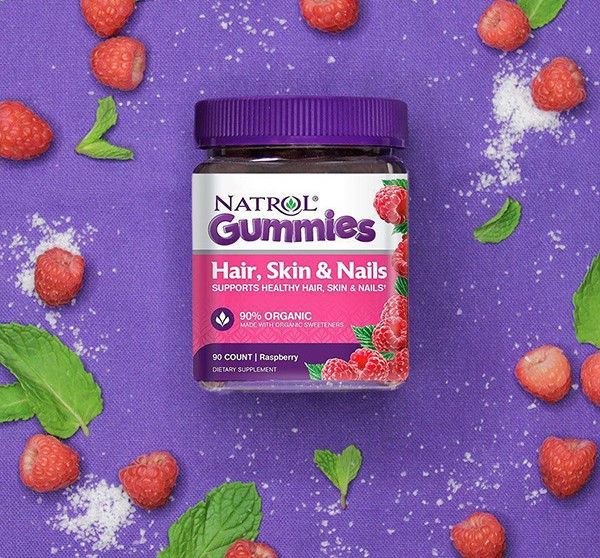 Thực phẩm chức năng kẹo dẻo Natrol Gummies Hair, Skin & Nails