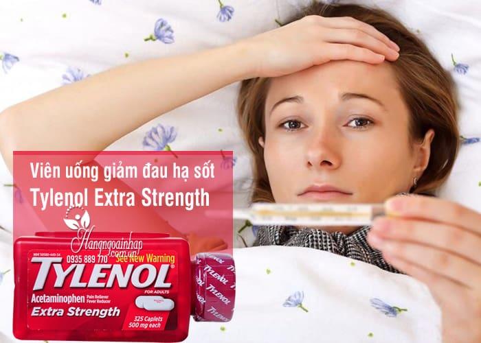 Thực phẩm chức năng Viên uống giảm đau hạ sốt Tylenol Extra Strength 500mg của Mỹ
