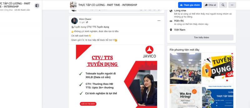 Thực tập có lương - Part time - Internship