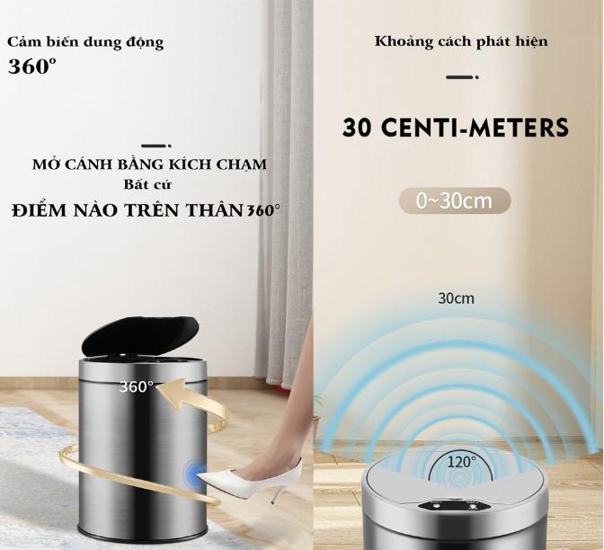 Thùng rác cảm biến thông minh 3TTO.TR1201