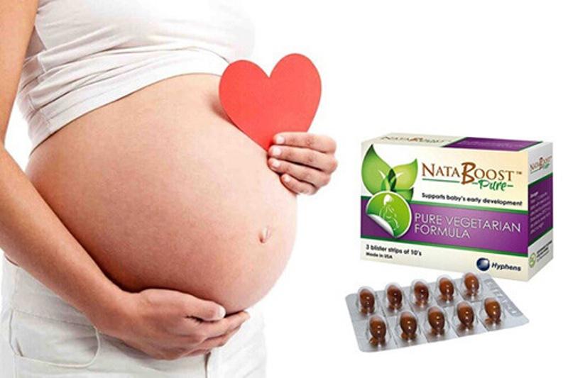 Nataboost Pure bổ sung DHA toàn diện cho phụ nữ dự định mang bầu, có thai và cho con bú.