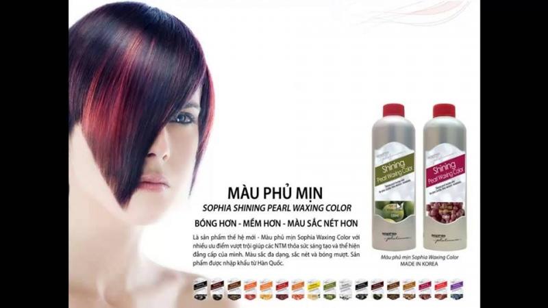 Thuốc nhuộm phủ mịn (bóng) Sophia Platinum Shining Peart Waxing Colour