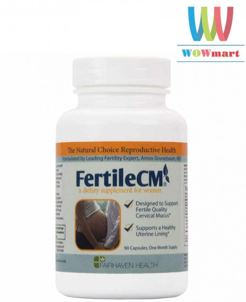 Viên uống tăng dịch chất nhầy tử cung Fairhaven Health Fertile CM 90 viên