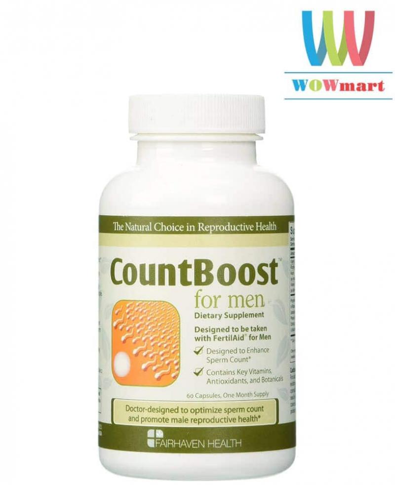 Viên uống tăng số lượng tinh trùng Fairhaven Health CountBoost For Men 60 viên