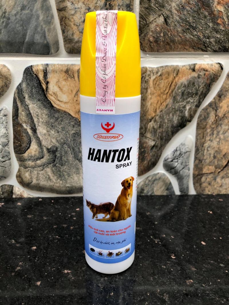 Thuốc xịt diệt bọ chét ve chấy rận ghẻ chó mèo Hantox Spray