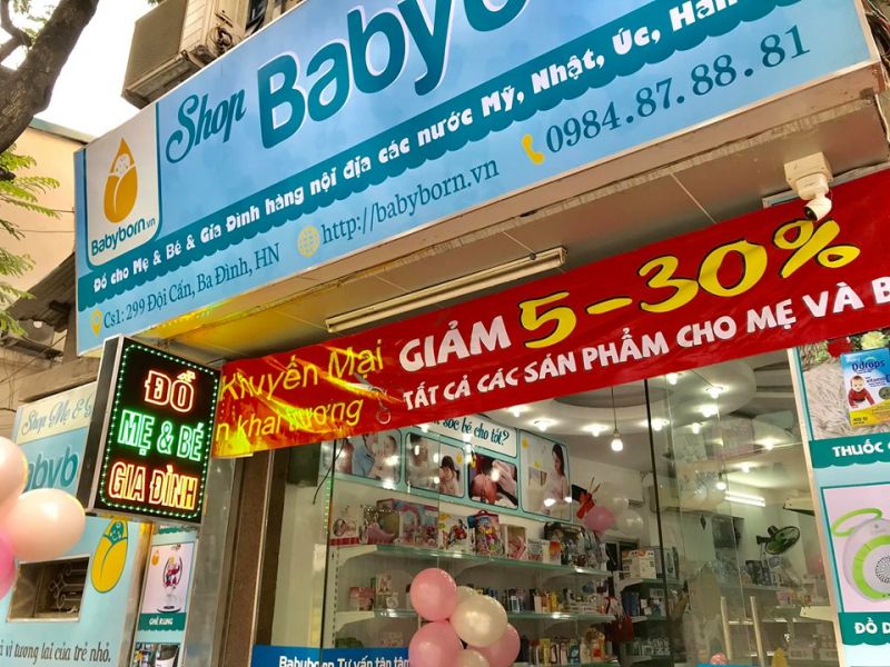 Cửa hàng của Baby Born tại Hà Nội