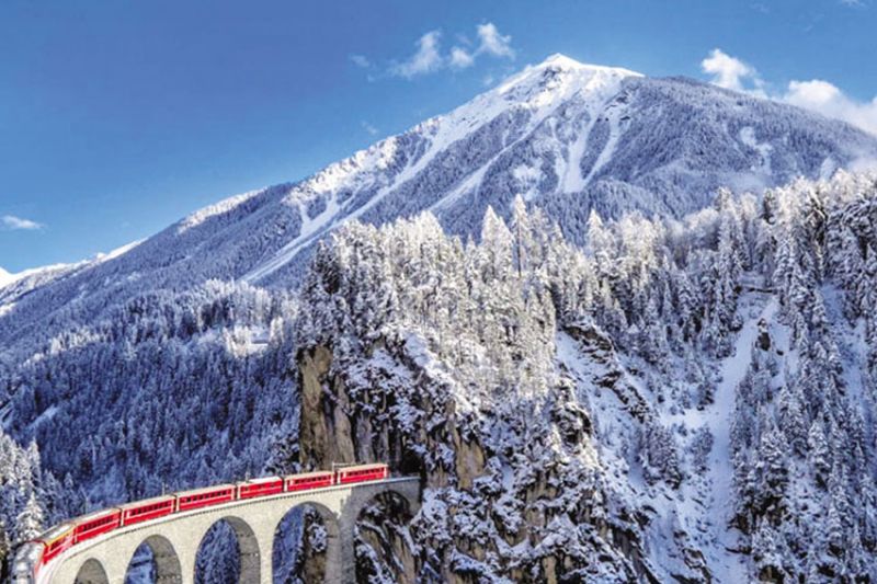 Mùa đông rực rỡ ở Thụy Sĩ