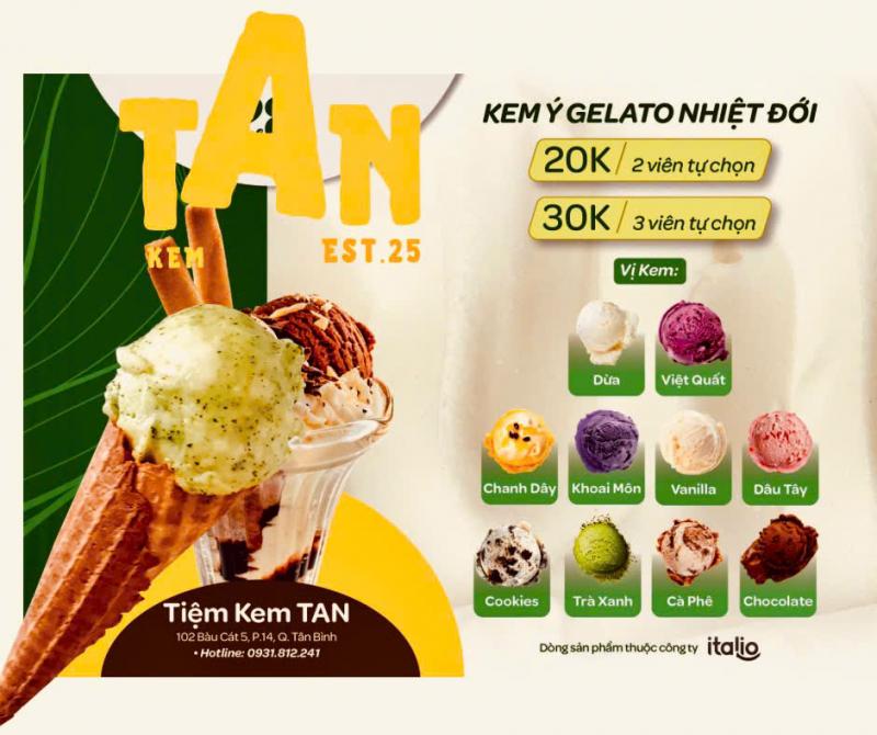 Tiệm Kem TAN – Điểm Hẹn Gelato & Không Gian Trải Nghiệm Dành Cho Giới Trẻ Sài Gòn