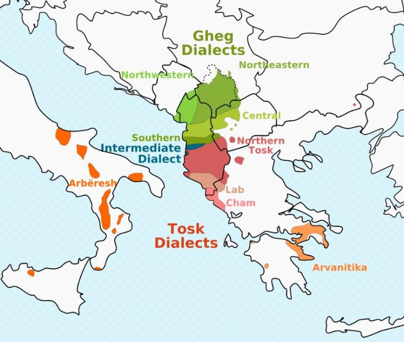 Tiếng Albania là ngôn ngữ chính thức của Albania và Kosovo