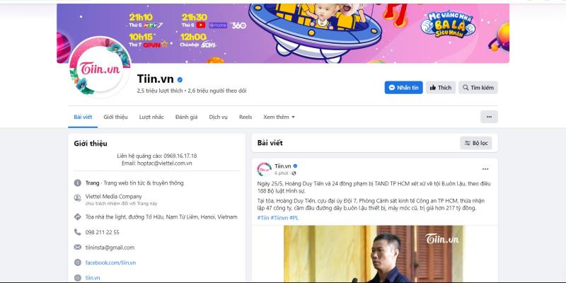 Fanpage Tiin,vn