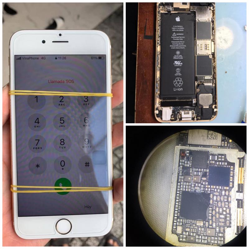 iPhone 6S rớt nước mất nguồn + thay màn hình được phục hồi bởi Tín Huỳnh Mobile