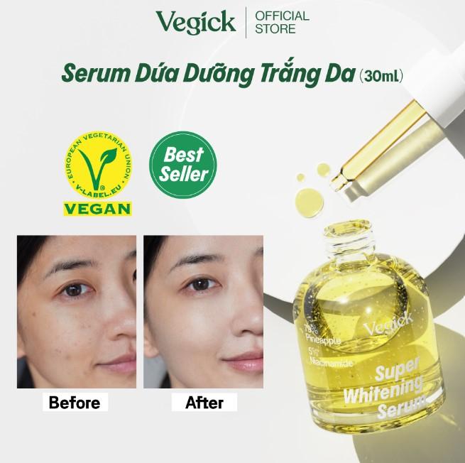 Tinh chất dứa dưỡng trắng da Vegick Super Whitening Serum