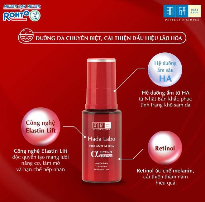 Tinh chất dưỡng chuyên biệt chống lão hóa Hada Labo Pro Anti Aging Essence