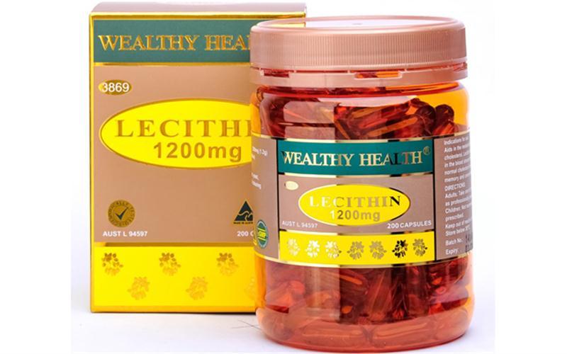 Tinh chất mầm Đậu Nành LECITHIN Wealthyhealth Úc 1200mg, hộp 200 viên