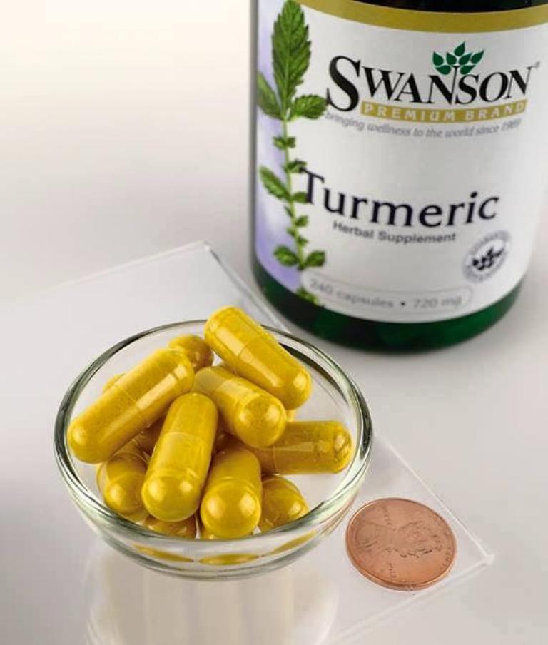 ﻿﻿Tinh chất nghệ trị đau dạ dày Swanson Turmeric 720mg 100 viê